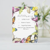 Reaktionskartenhochzeit RSVP Karte (Stehend Vorderseite)