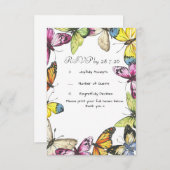 Reaktionskartenhochzeit RSVP Karte (Vorne/Hinten)