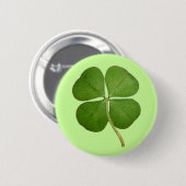 Real 4 Leaf Cloud Kleeblatt Button (Vorne & Hinten)