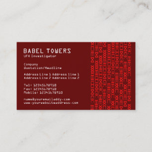 Real Alien Writing - Brown Visitenkarte