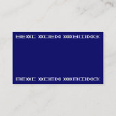 Real Alien Writing - Dark Blue Visitenkarte (Rückseite)