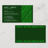 Real Alien Writing - Dunkelgrün 2 Visitenkarte (Vorne/Hinten)