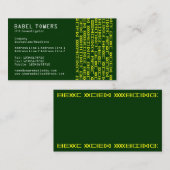 Real Alien Writing - Dunkelgrün Visitenkarte (Vorne/Hinten)