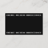 Real Alien Writing Visitenkarte (Rückseite)