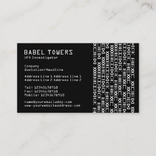 Real Alien Writing Visitenkarte