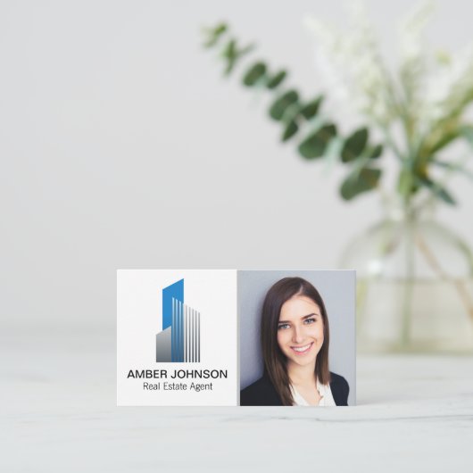 Real Anwesen Agent Agent | GEBÄUDE Visitenkarte (Stehend Vorderseite)