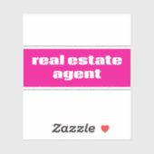 Real Anwesen Agent Aufkleber (Blatt)