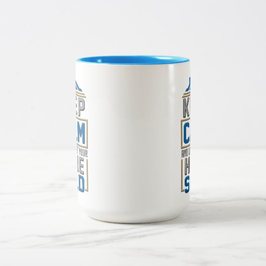 Real Anwesen Agent Behielt Calm Zuhause Sold Zweifarbige Tasse (Mittel)