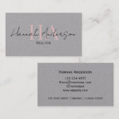 Real Anwesen Agent Beruflich Einfaches Skript Visitenkarte (Vorne/Hinten)