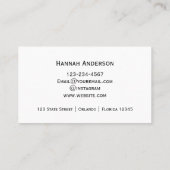 Real Anwesen Agent Beruflich Einfaches Skript Visitenkarte (Rückseite)