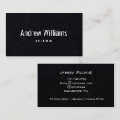 Real Anwesen Agent Beruflich Einfaches Skript Visitenkarte (Vorne/Hinten)