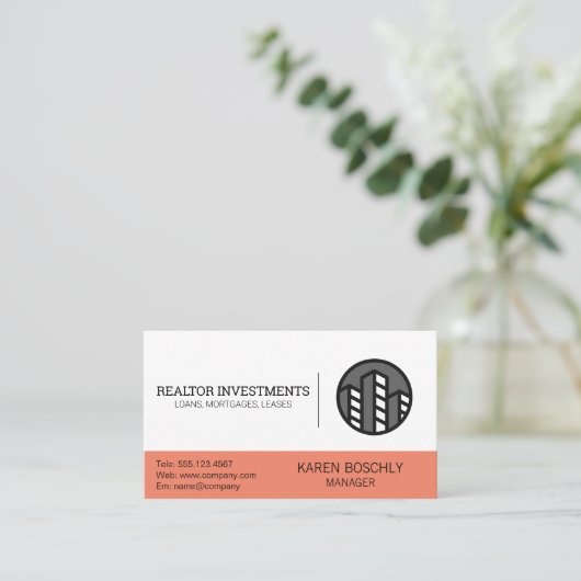 Real Anwesen Agent | BERUFLICH Visitenkarte (Stehend Vorderseite)