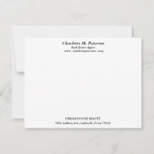 Real Anwesen Agent Blue House Muster Mitteilungskarte (Rückseite)