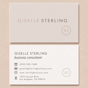 Real Anwesen Agent Blush Pink Minimalistisch Luxus Visitenkarte