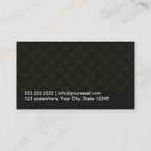 Real Anwesen Agent Broker Luxus Black Gold Visitenkarte (Rückseite)