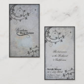 Real Anwesen Agent Business Card - Grau-Blau Visitenkarte (Vorne/Hinten)