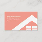 Real Anwesen Agent Business Card in Coral Pink Visitenkarte (Rückseite)