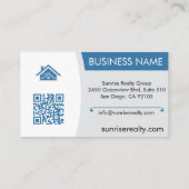 Real Anwesen Agent Business Card Moderner QR Code Visitenkarte (Rückseite)