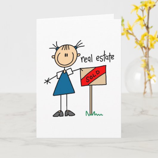 Real Anwesen Agent Card Karte (Gelbe Blume)