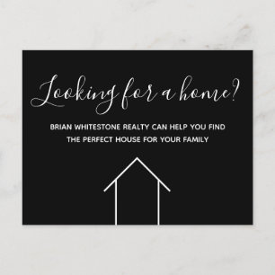 Real Anwesen Agent Company Marketing Modernes Schw Postkarte