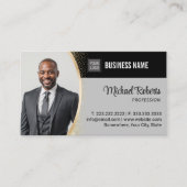 Real Anwesen Agent Consultant Gold Glitzer Foto Visitenkarte (Vorderseite)