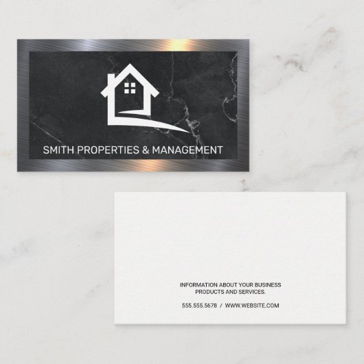 Real Anwesen Agent | Eigenschaften | Metallgrenze Terminkarte (Vorne/Hinten)