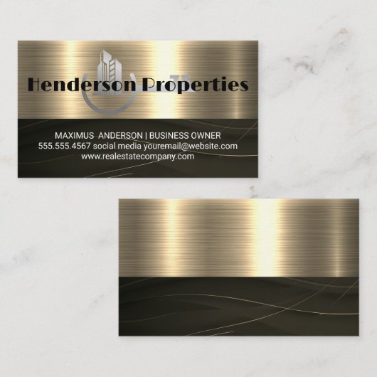 Real Anwesen Agent | Eigenschaften | Skelettschlüs Visitenkarte (Vorne/Hinten)