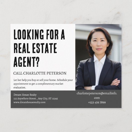 Real Anwesen Agent Einführung Marketing Landwirtsc Postkarte (Vorderseite)