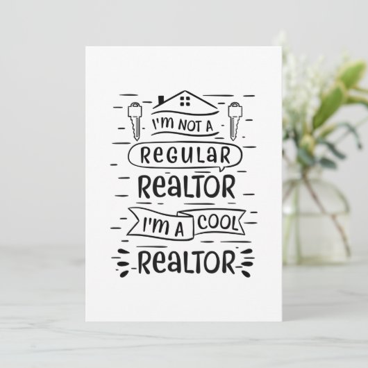 Real Anwesen Agent Einladung (Stehend Vorderseite)