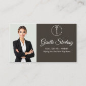 Real Anwesen Agent Elegantes Foto Visitenkarte (Vorderseite)