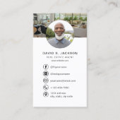 Real Anwesen Agent Foto Logo Social Media Visitenkarte (Vorderseite)