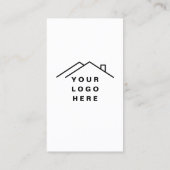 Real Anwesen Agent Foto Logo Social Media Visitenkarte (Rückseite)