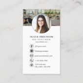 Real Anwesen Agent Foto Logo Social Media Visitenkarte (Vorderseite)