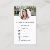 Real Anwesen Agent Foto Logo Social Media Visitenkarte (Vorderseite)