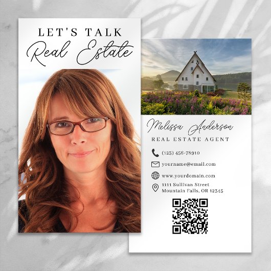 Real Anwesen Agent Foto QR-Code Visitenkarte