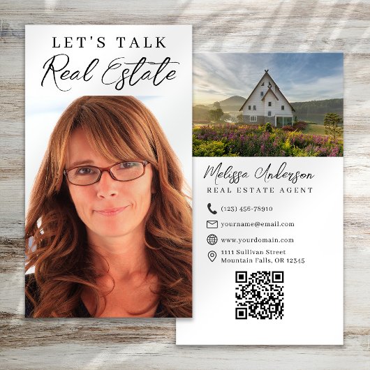 Real Anwesen Agent Foto QR-Code Visitenkarte