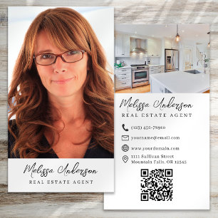 Real Anwesen Agent Foto QR-Code Visitenkarte