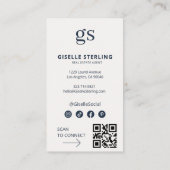 Real Anwesen Agent Foto Social Media QR-Code Visitenkarte (Rückseite)