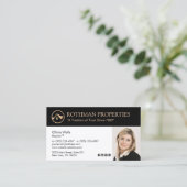 Real Anwesen Agent Foto Visitenkarte (Stehend Vorderseite)