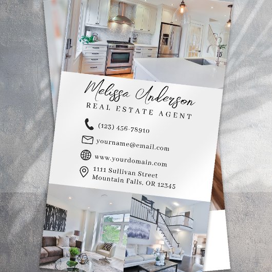 Real Anwesen Agent FotoCollage Visitenkarte