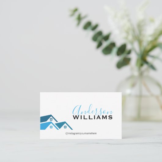 Real Anwesen Agent | Führungskraft Script Visitenkarte (Stehend Vorderseite)