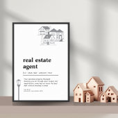 Real Anwesen Agent Funny Definition Wanddekor Poster
