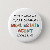 Real Anwesen Agent Funny Phantastisch Realtor Gesc Button (Vorderseite)
