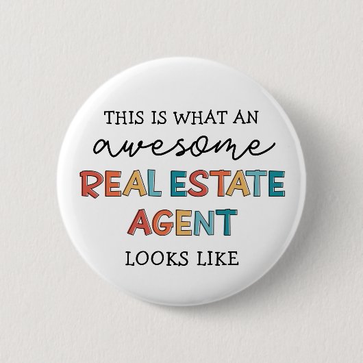 Real Anwesen Agent Funny Phantastisch Realtor Gesc Button (Vorderseite)