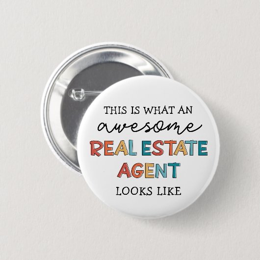 Real Anwesen Agent Funny Phantastisch Realtor Gesc Button (Vorne & Hinten)