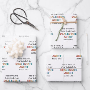 Real Anwesen Agent Funny Phantastisch Realtor Geschenkpapier Set