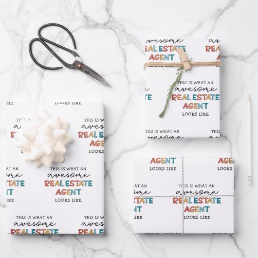 Real Anwesen Agent Funny Phantastisch Realtor Geschenkpapier Set (Vorderseite)