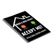 Real Anwesen Agent Funny Property Broker Notizblock (Rechte Seite)