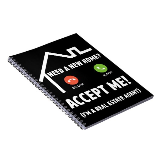 Real Anwesen Agent Funny Property Broker Notizblock (Rechte Seite)