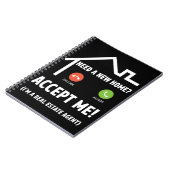 Real Anwesen Agent Funny Property Broker Notizblock (Linke Seite)